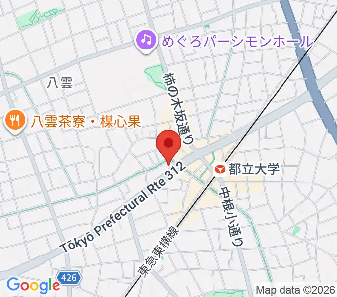 アリオーネ音楽教室都立大教室の地図