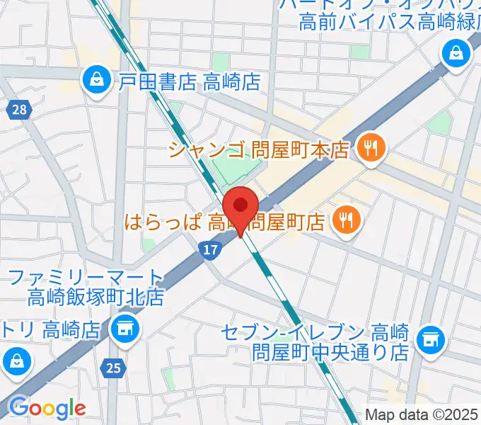 ピアノプラザ群馬ぴあの館の地図
