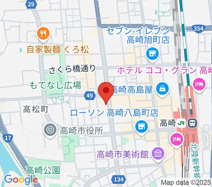 シネマテークたかさきの地図