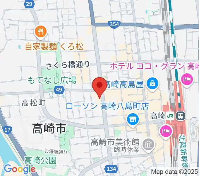 シネマテークたかさきの地図