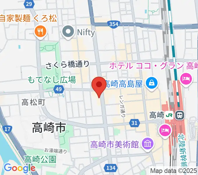 シネマテークたかさきの地図