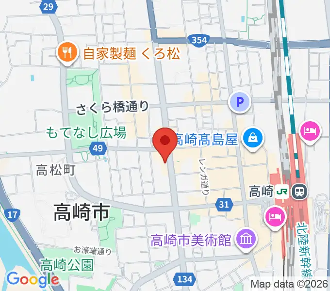 シネマテークたかさきの地図