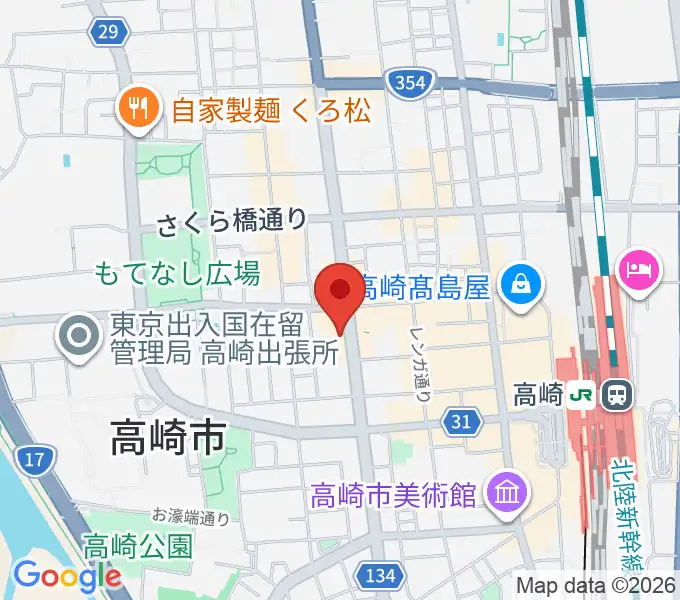 シネマテークたかさきの地図