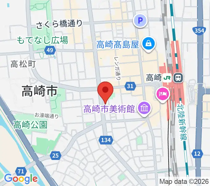 TAGO STUDIO TAKASAKIの地図