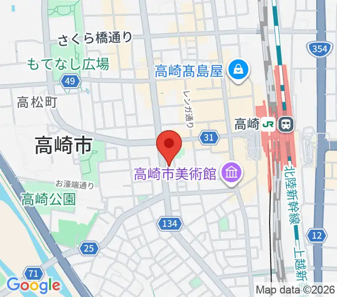 TAGO STUDIO TAKASAKIの地図