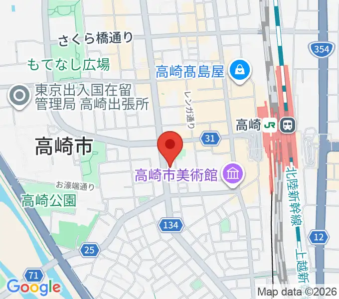 TAGO STUDIO TAKASAKIの地図