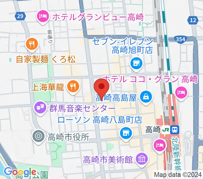 群馬サンバーストの地図