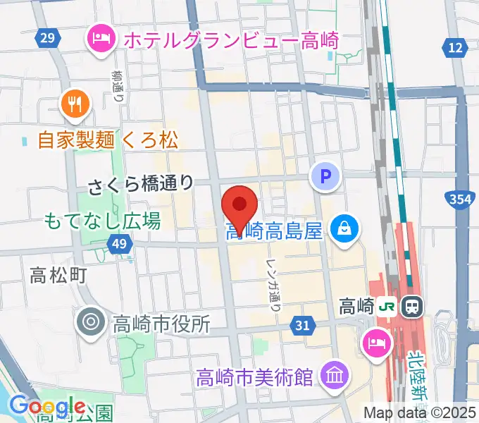 群馬サンバーストの地図
