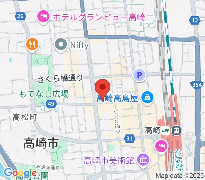 群馬サンバーストの地図