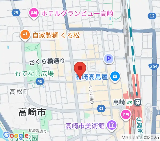 群馬サンバーストの地図