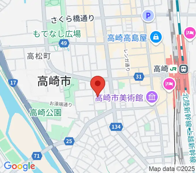 高崎Litの地図