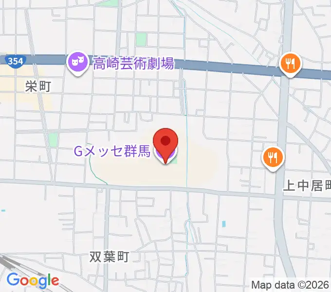 Gメッセ群馬の地図