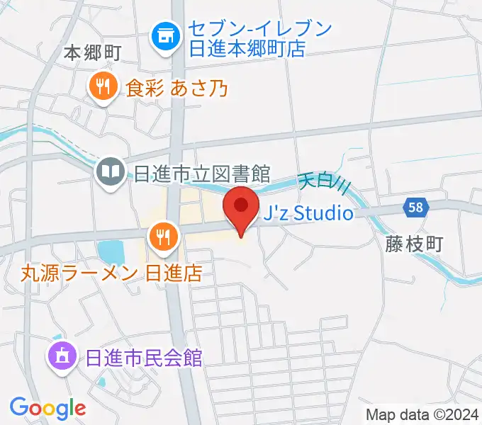 J'z Studio本館の地図