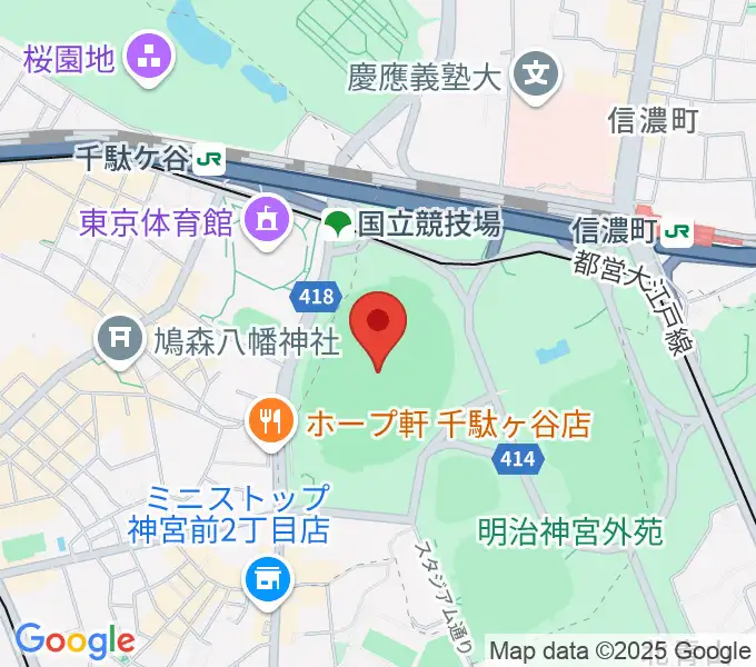 国立競技場の地図