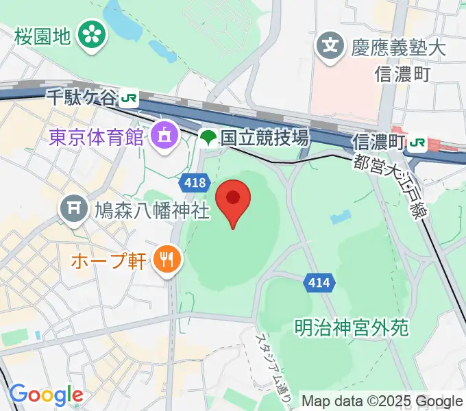 国立競技場の地図