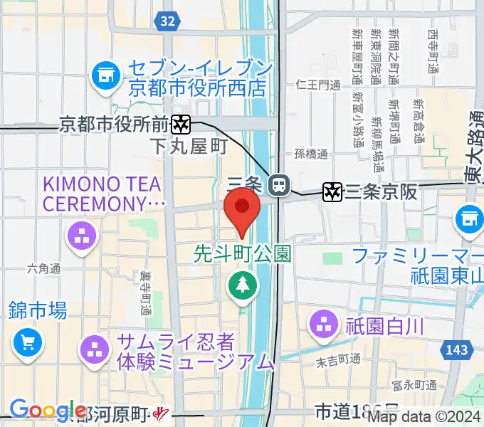 先斗町歌舞練場の地図