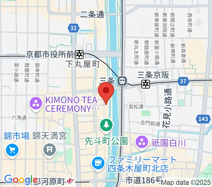 先斗町歌舞練場の地図