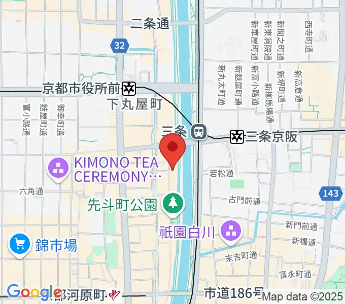 先斗町歌舞練場の地図