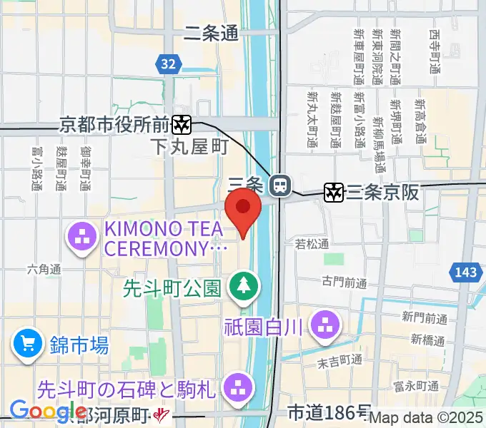 先斗町歌舞練場の地図