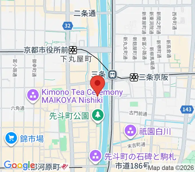 先斗町歌舞練場の地図