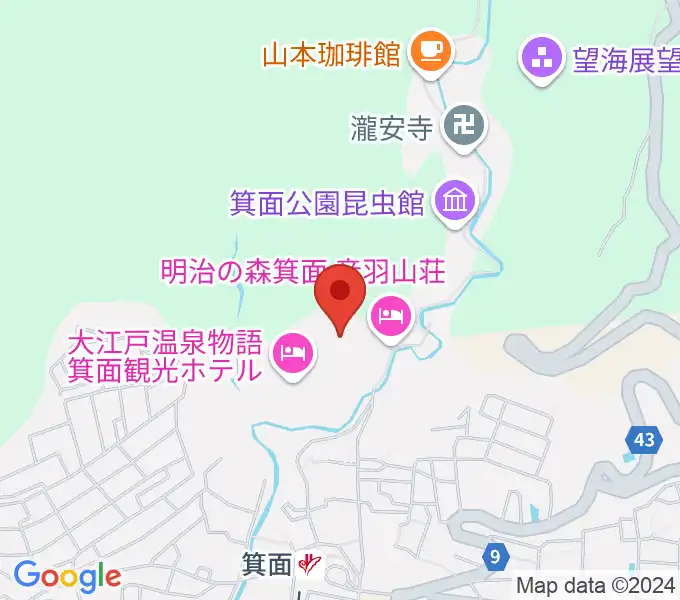 箕面劇場の地図