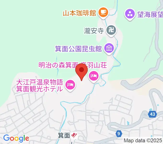 箕面劇場の地図