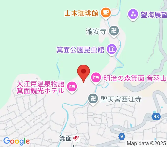 箕面劇場の地図