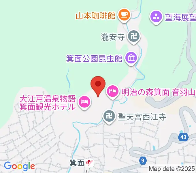 箕面劇場の地図
