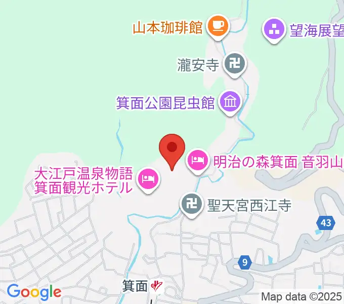 箕面劇場の地図