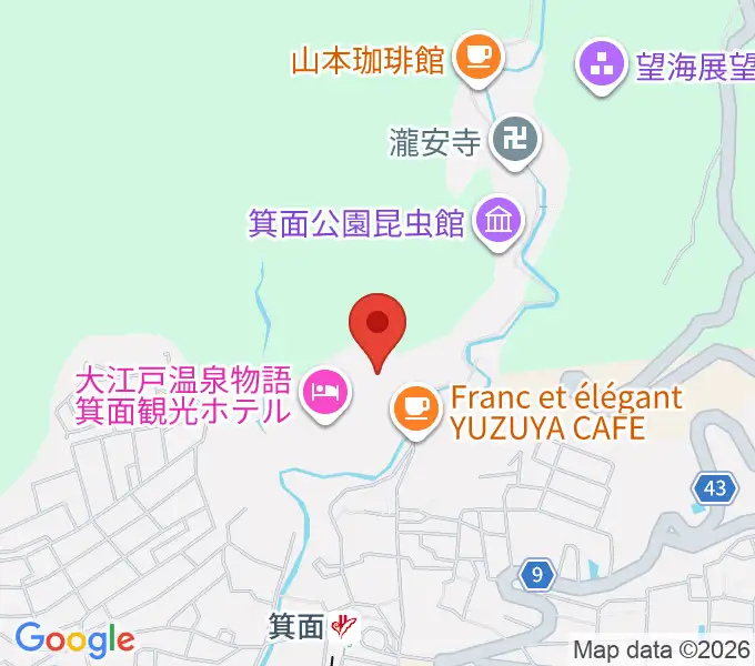 箕面劇場の地図