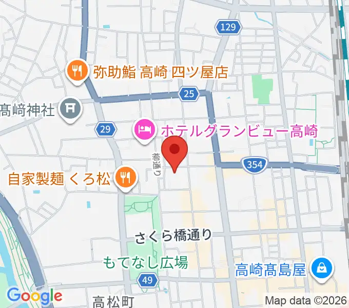 高崎電気館の地図
