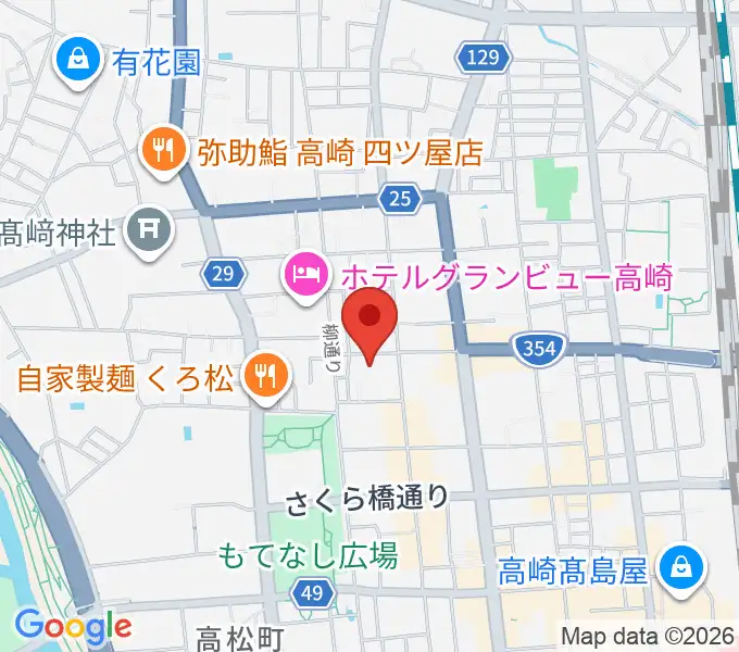 高崎電気館の地図