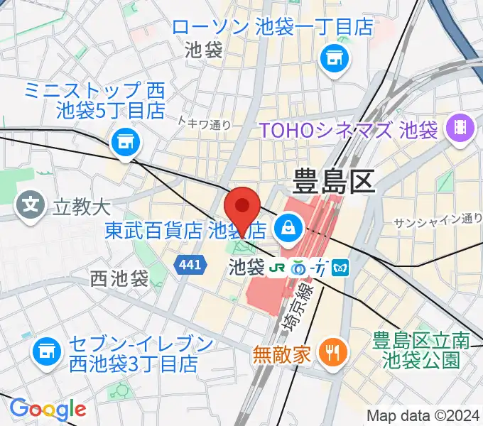 池袋西口グローバルリングの地図