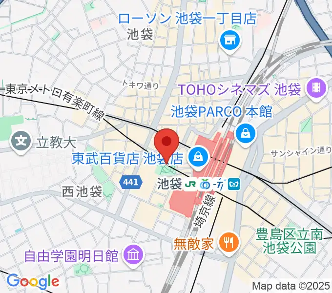 池袋西口グローバルリングの地図