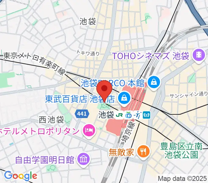 池袋西口グローバルリングの地図
