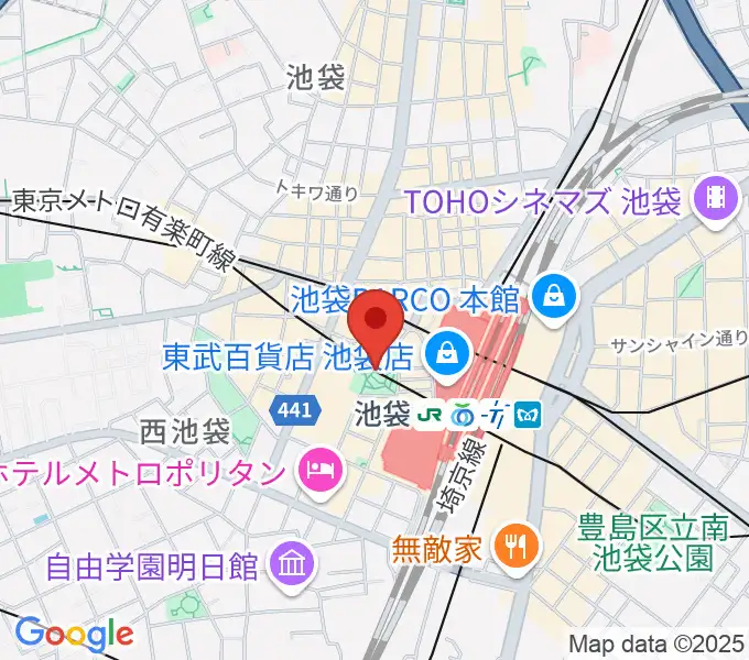 池袋西口グローバルリングの地図