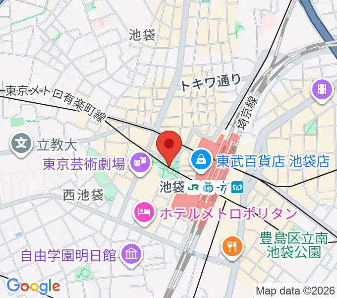 池袋西口グローバルリングの地図