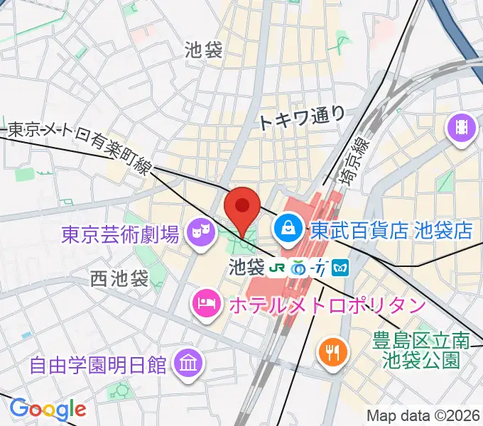 池袋西口グローバルリングの地図