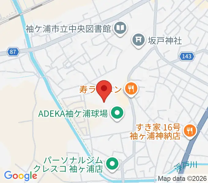 ローヴァーズ袖ケ浦スタジアムの地図