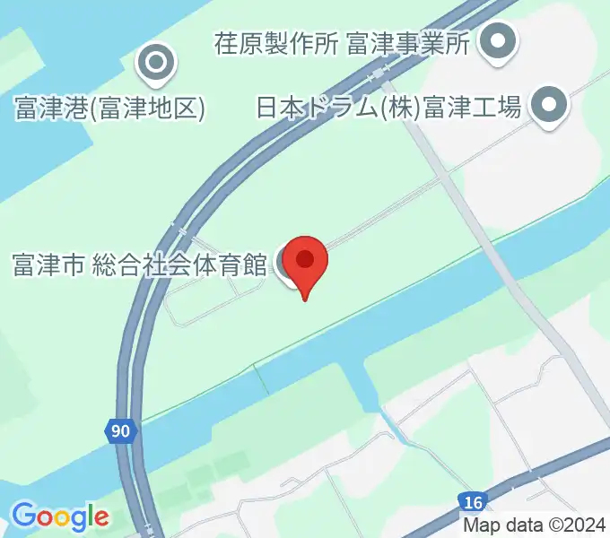 富津市総合社会体育館の地図