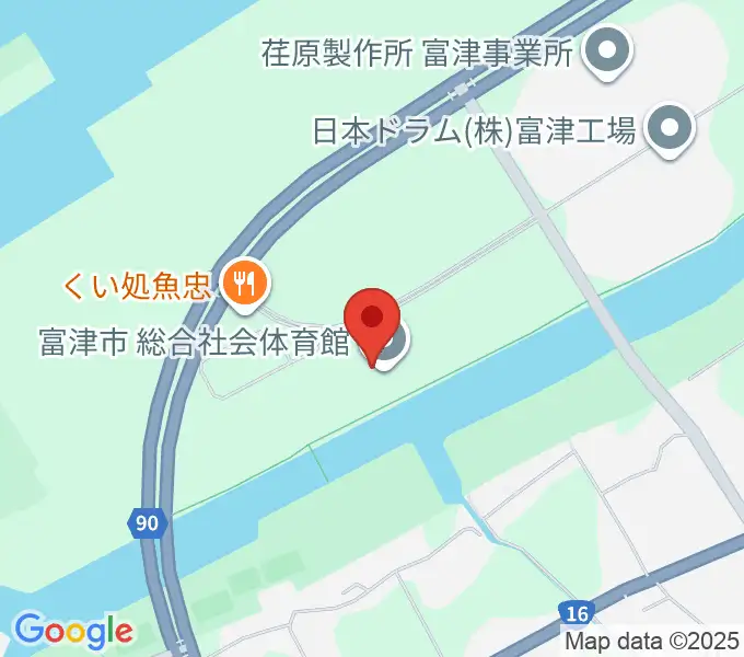 富津市総合社会体育館の地図