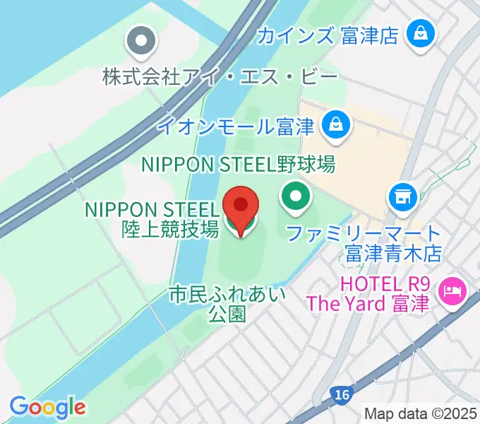 NIPPON STEEL 陸上競技場の地図