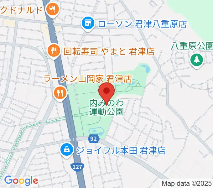 内みのわ運動公園市民体育館の地図