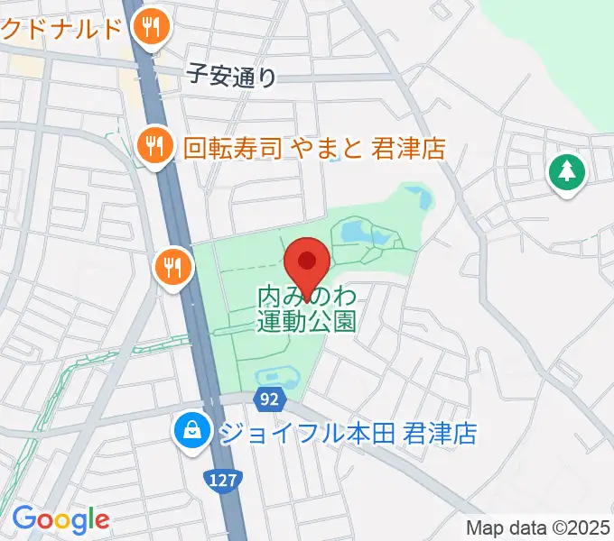 内みのわ運動公園市民体育館の地図