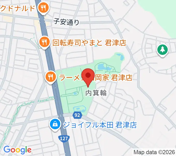 内みのわ運動公園市民体育館の地図