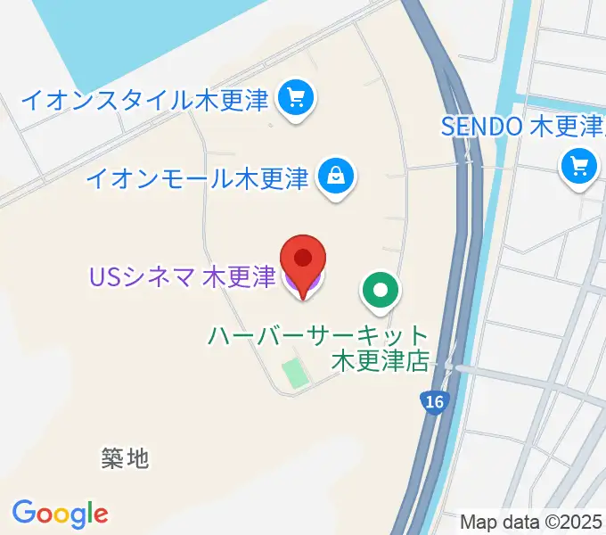 USシネマ木更津の地図