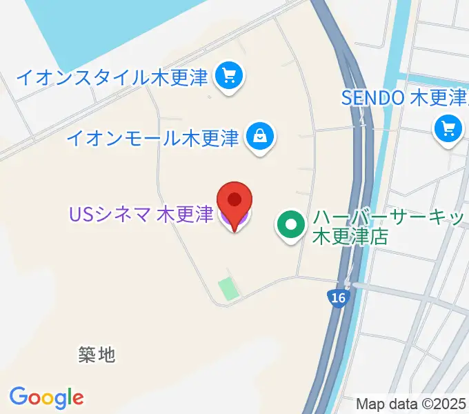 USシネマ木更津の地図