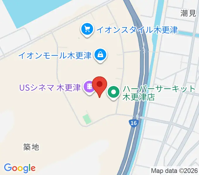 新星堂 イオンモール木更津店の地図