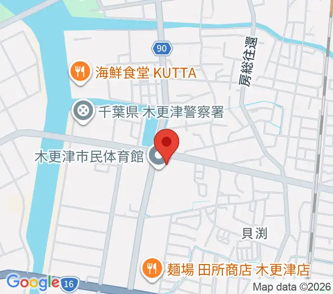 木更津市民体育館の地図