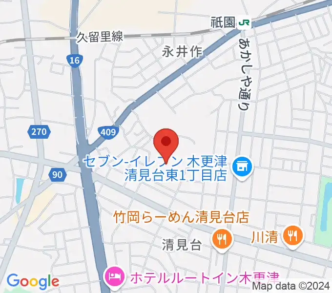 木更市営野球場の地図